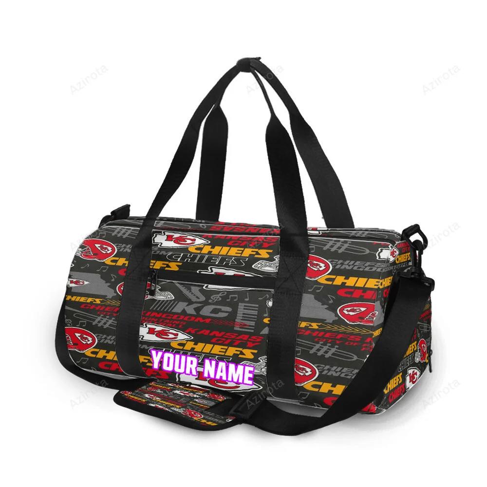 Kansas city chiefs emblem v10 personalized name travel bag gym bag 284 Travel Bag