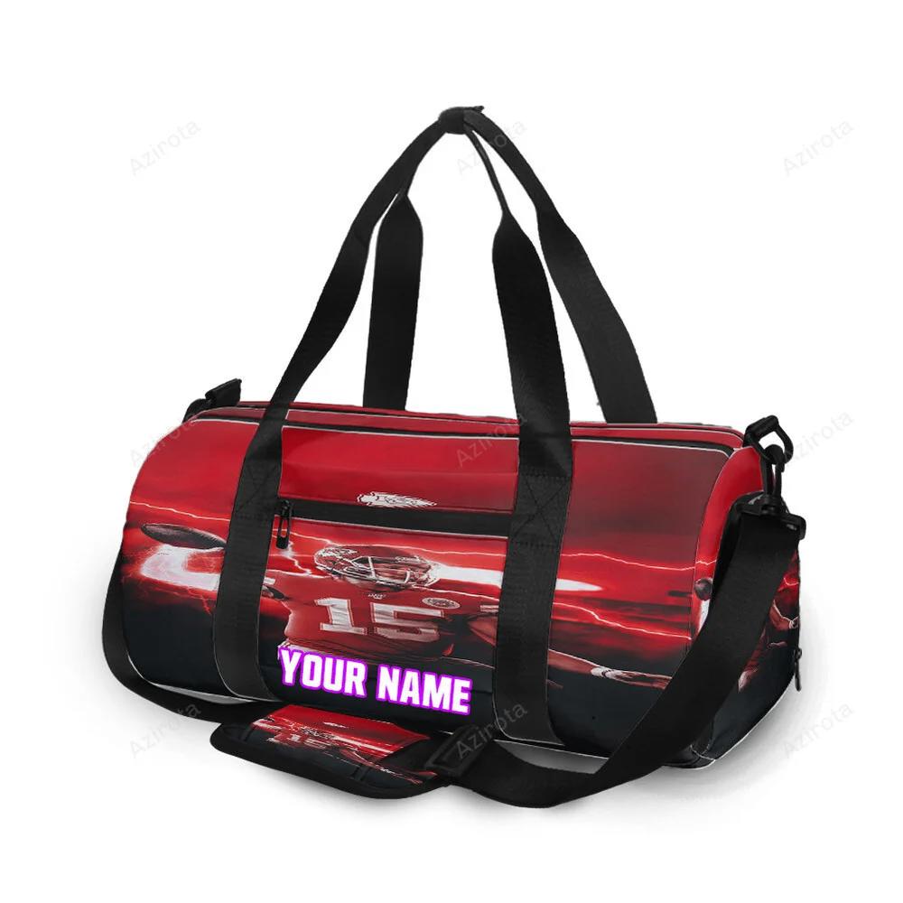 Kansas city chiefs patrick mahomes 15 v2 personalized name travel bag gym bag 554 Travel Bag