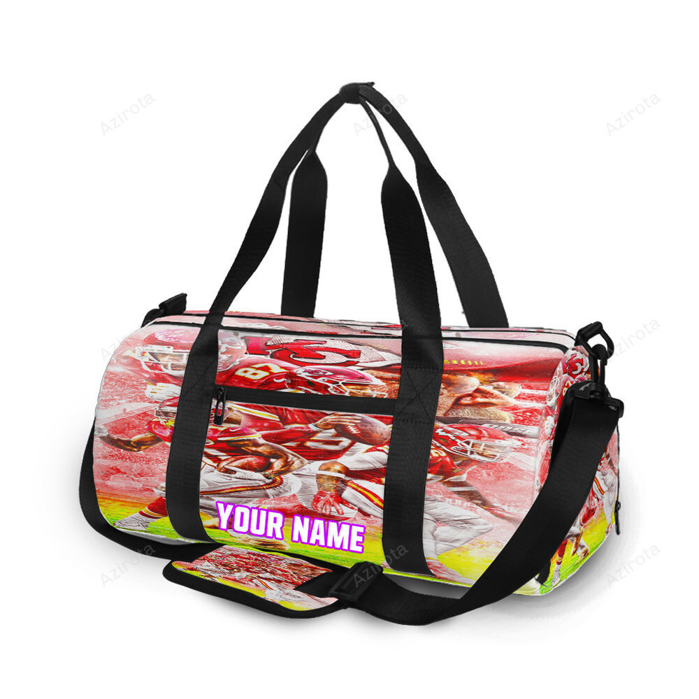 Kansas city chiefs team v13 personalized name travel bag gym bag 1830 Travel Bag