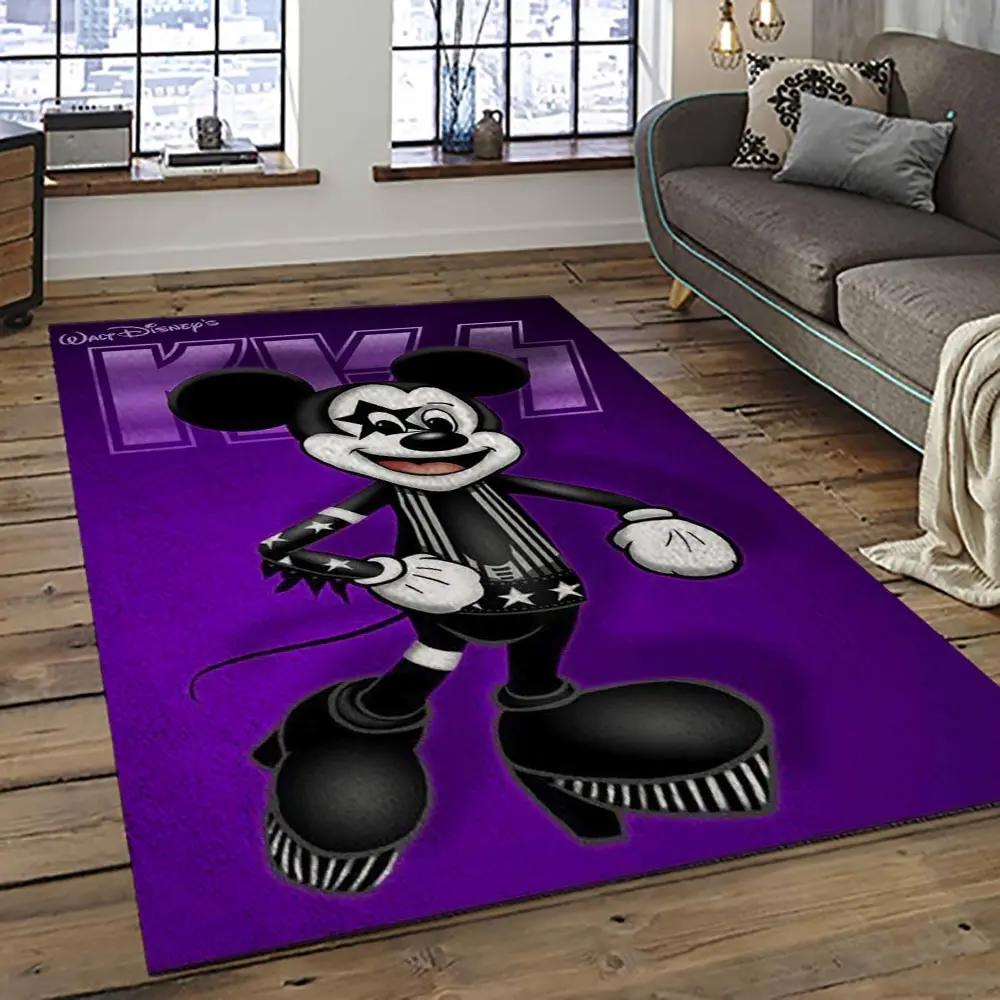 Kiss rock band music retangle carpet area rug home decor best gift for fan and friends as26 Rectangle Rug