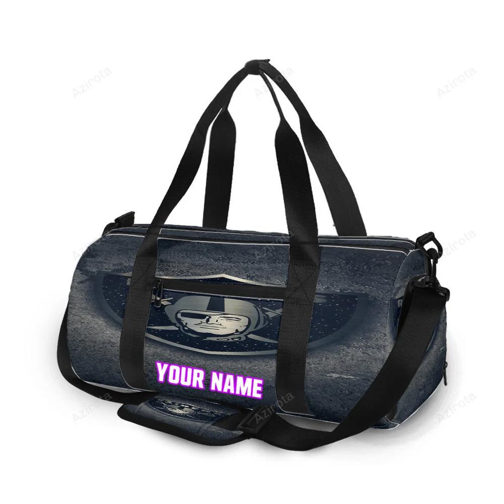 Las vegas raiders logo on the wall personalized name travel bag gym bag 186 Travel Bag
