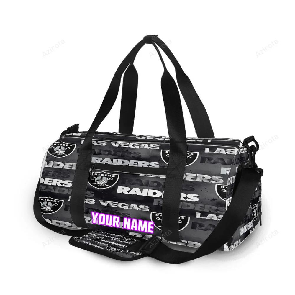 Las vegas raiders logo pattern15 personalized name travel bag gym bag 178 Travel Bag