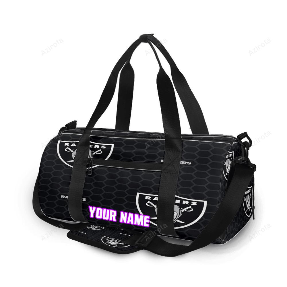 Las vegas raiders logo pattern3 personalized name travel bag gym bag 342 Travel Bag