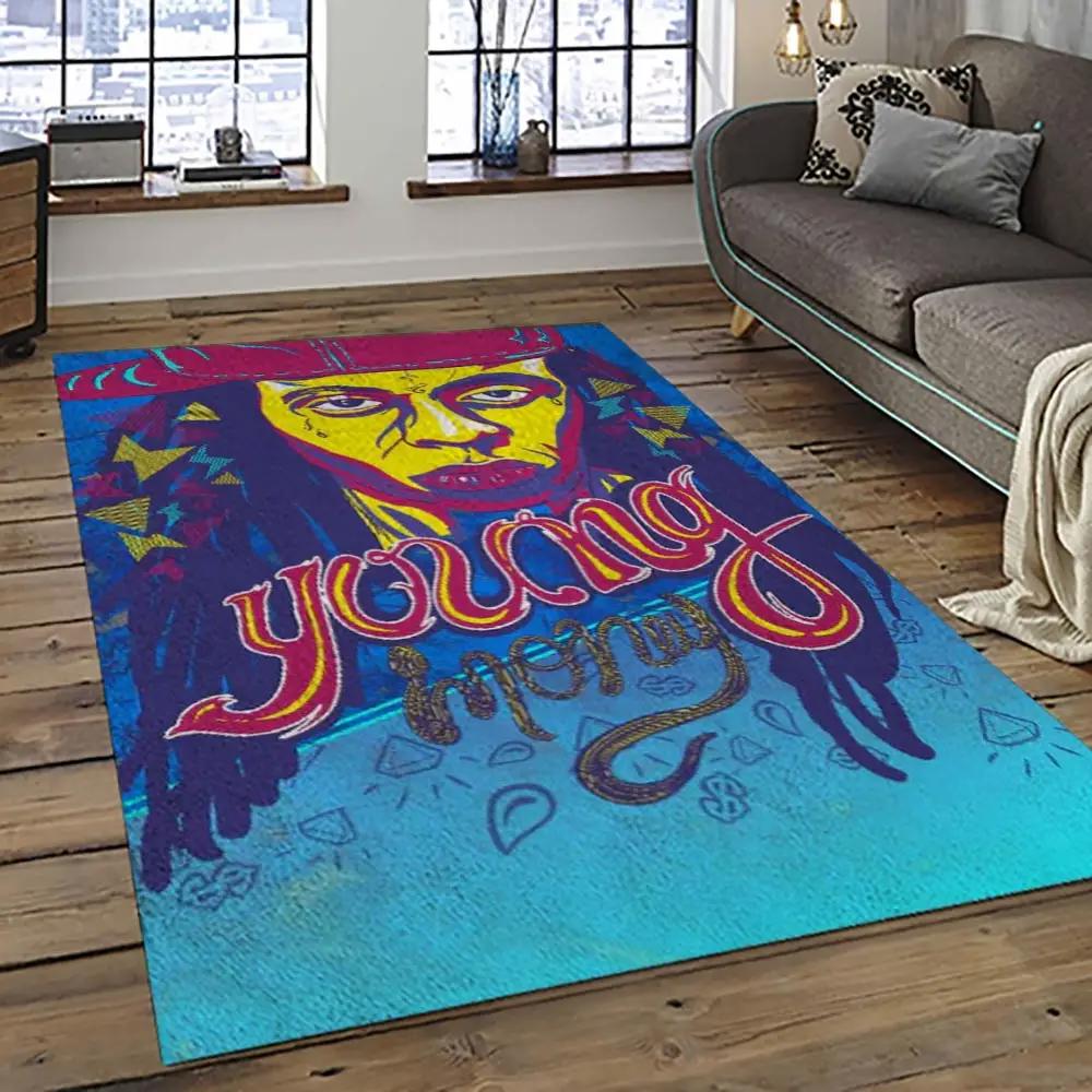 Lil wayne rapper hiphop music rap carpet area rug home decor gift for fans gift for friends lil11 Rectangle Rug