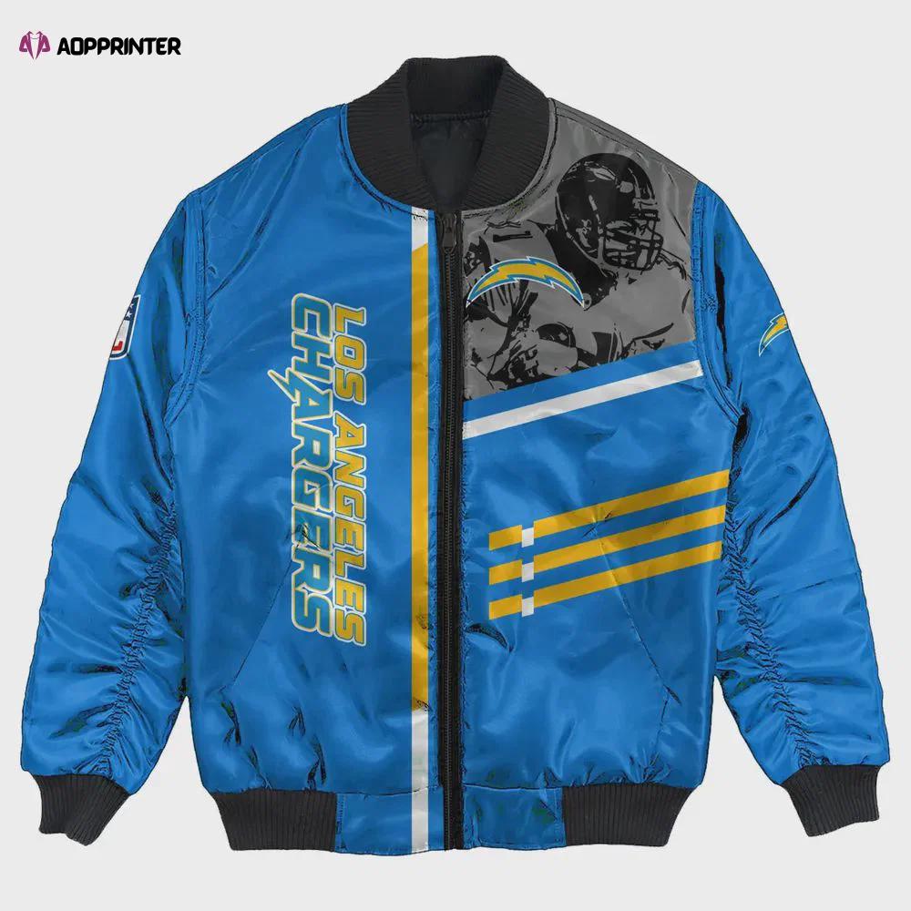 Los angeles chargers bomber jacket 3d printed personalized football for fan Bomber Jacket