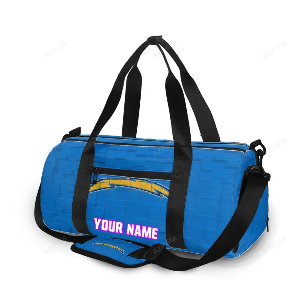 Los angeles chargers emblem v27 personalized name travel bag gym bag 1271 Travel Bag