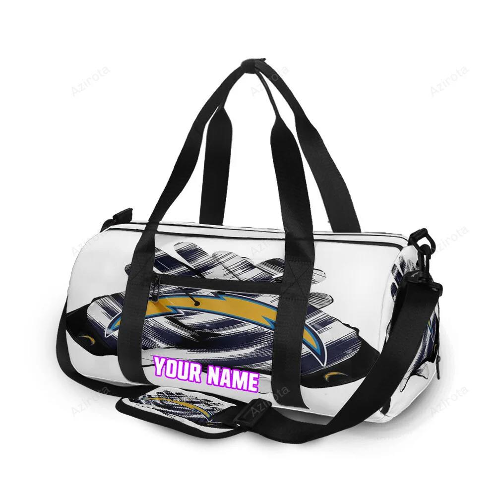 Los angeles chargers emblem v39 personalized name travel bag gym bag 201 Travel Bag