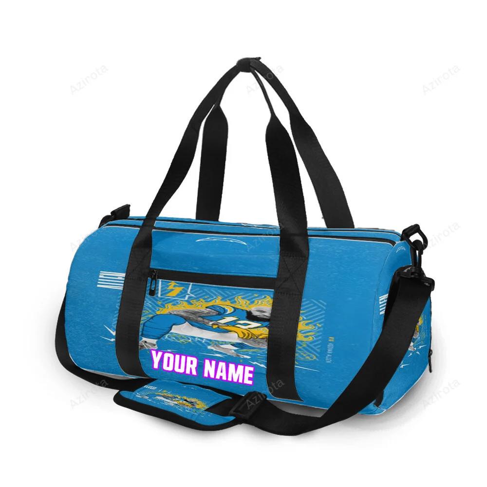 Los angeles chargers keenan allen2 personalized name travel bag gym bag 508 Travel Bag