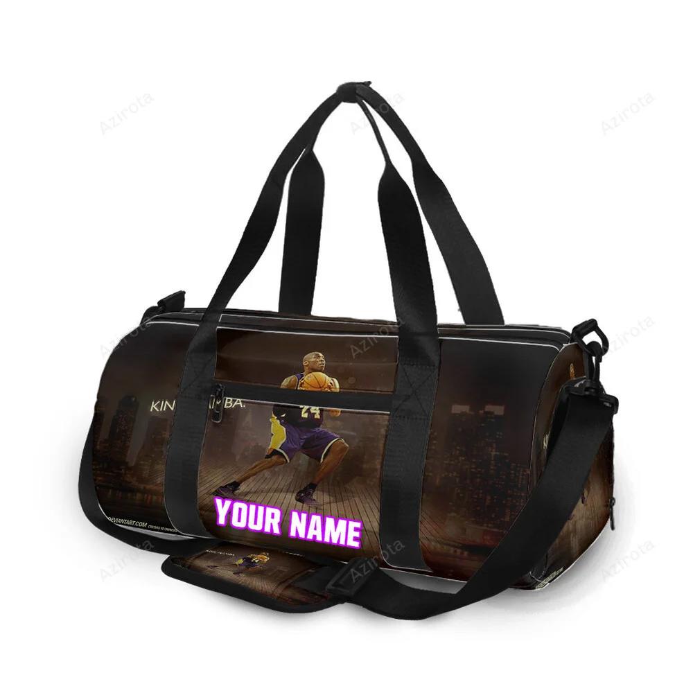 Los angeles lakers 24 kobe bryant king mamba personalized name travel bag gym bag 1606 Travel Bag