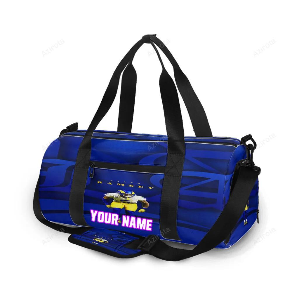 Los angeles rams jalen ramsey6 personalized name travel bag gym bag 888 Travel Bag