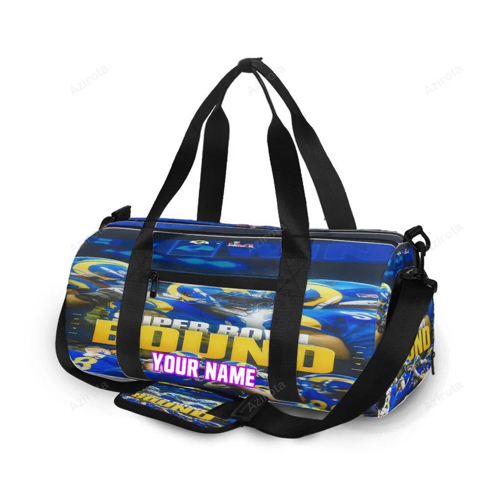Los angeles rams super bowl bound personalized name travel bag gym bag 1480 Travel Bag