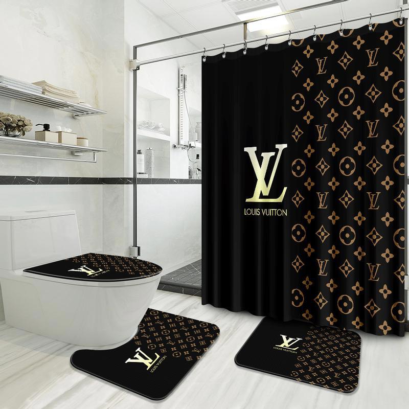 Louis vuitton bathroom sets luxury fashion brand hypebeast home decor bath mat Bathroom Set