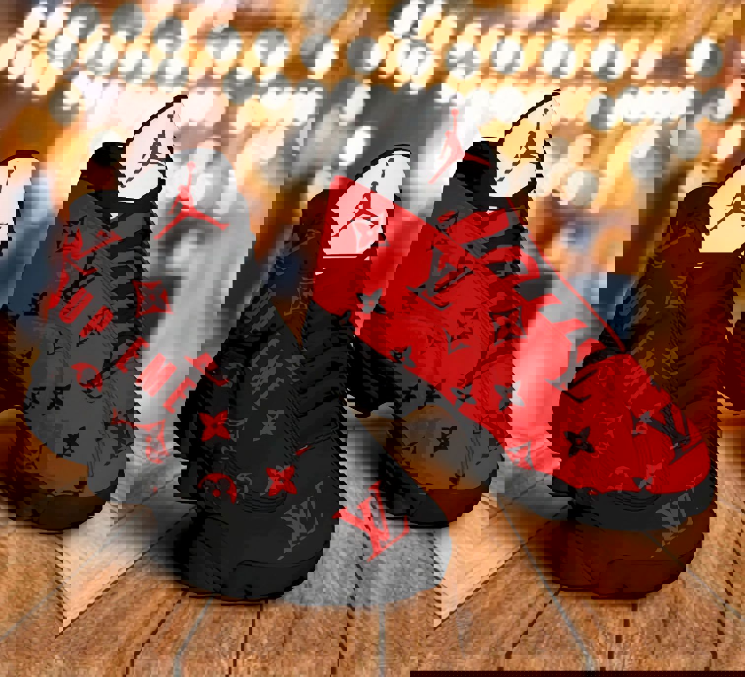 Louis vuitton luxury form jordan 13 hot louis vuitton black red Air Jordan 13 Full Size For Fans Gifts For Men Women Shoes Sneakers