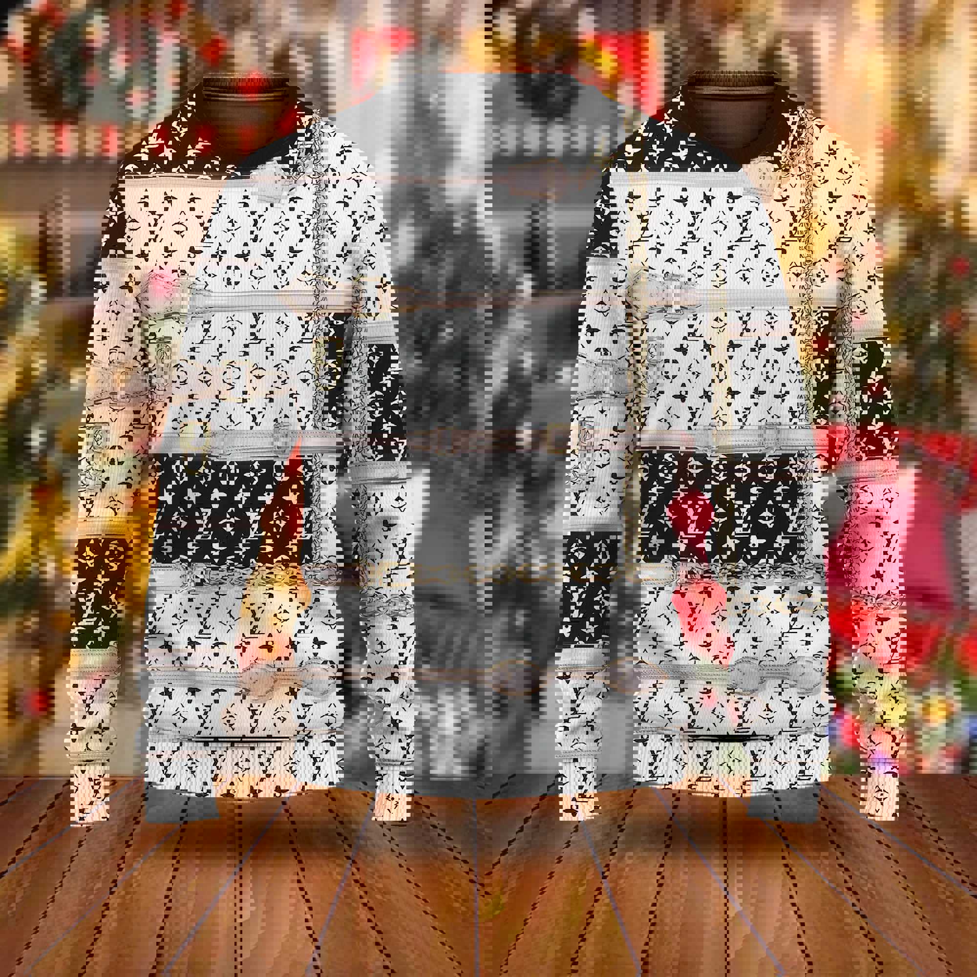 Louis vuitton luxury ugly christmas sweater  hot 2024 style 322 Christmas Ugly Sweater