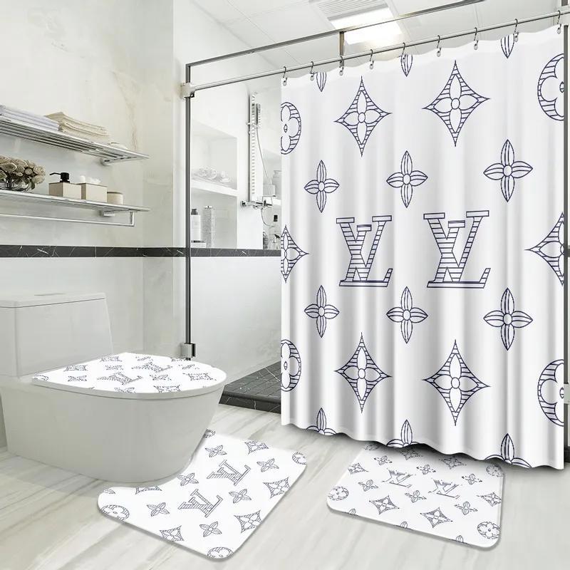 Louis vuitton lv louis vuitton bathroom sets luxury fashion brand hypebeast bath mat home decor Bathroom Set