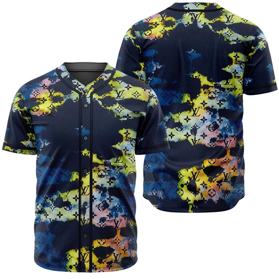 Louis vuitton multicolor baseball jersey shirt lv luxury clothing clothes sport for men women hot 2023 Baseball Jersey Shirt