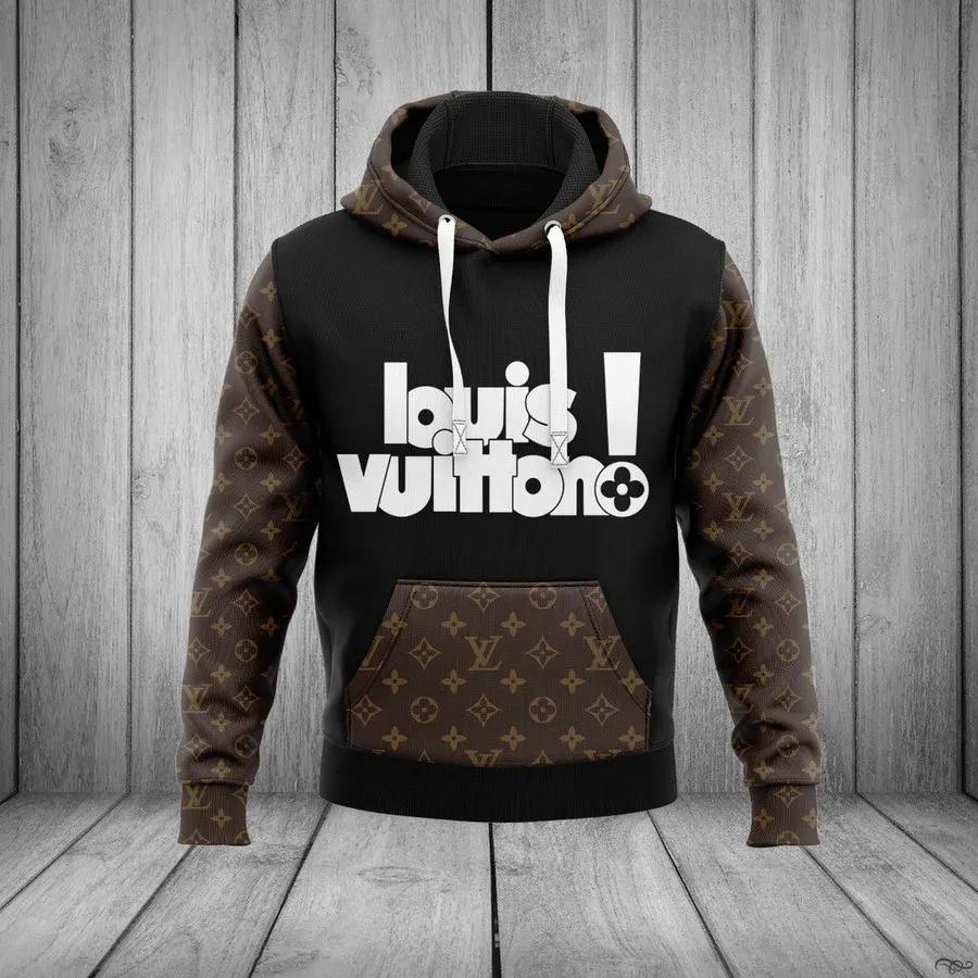 Louis vuitton new brown black luxury brand unisex hoodie for men women Hoodie 3D