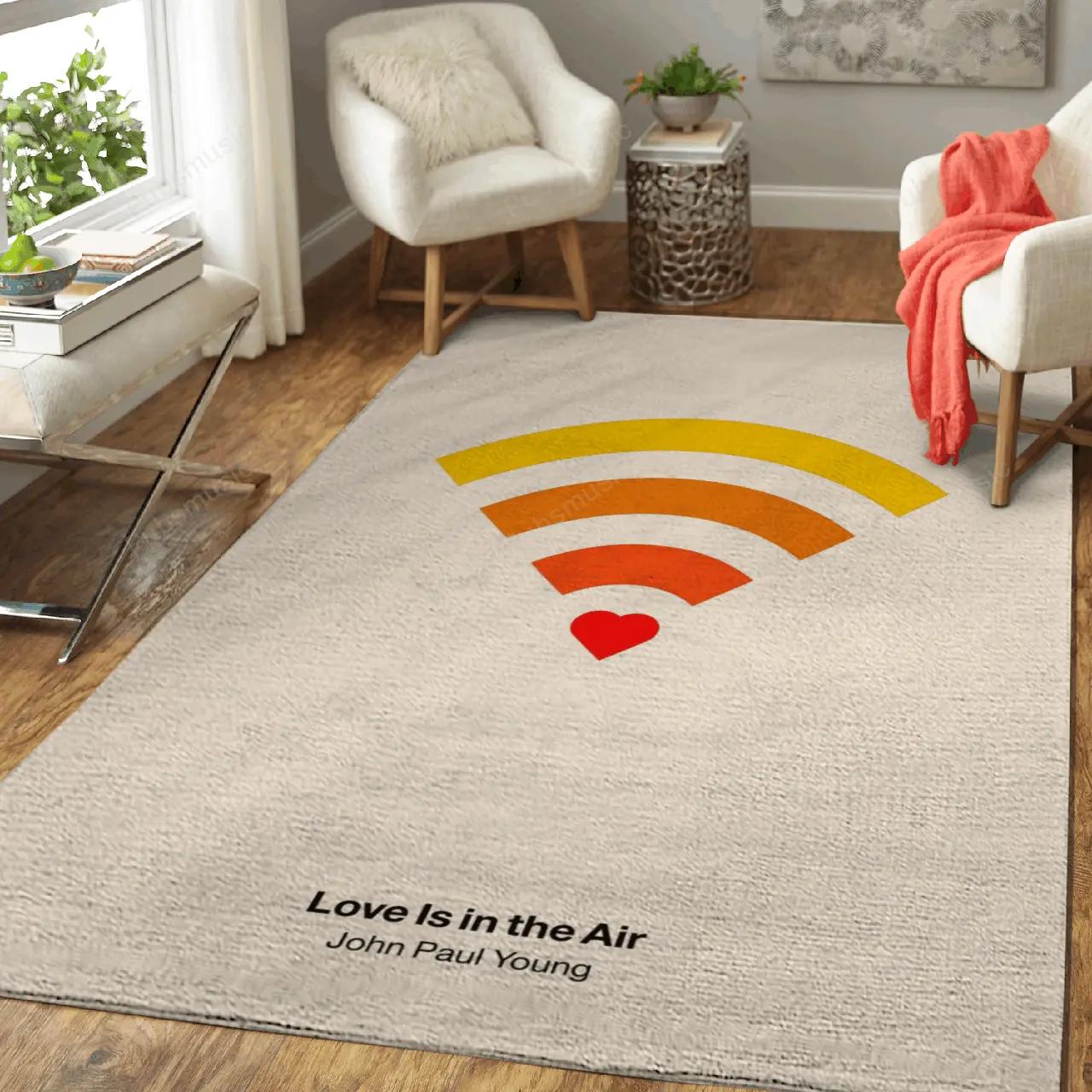 Love is in the air music art for fans area rug living room carpet rug regtangle carpet floor decor home decor Rectangle Rug