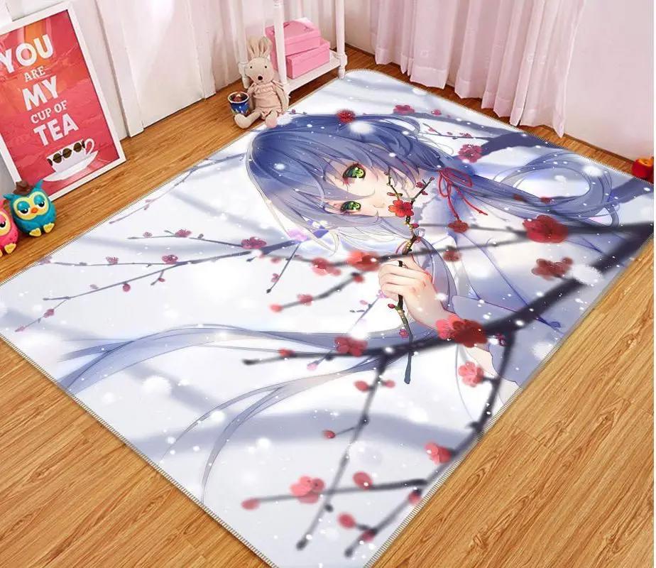 Luo tianyi anime 1 area rug living room and bed room rug rug regtangle carpet floor decor home decor Rectangle Rug