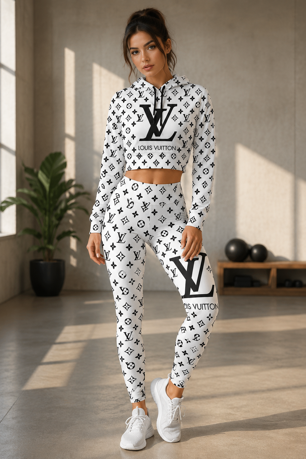 Luxury Style Matching Set: Premium Leggings & Crop Top for Women