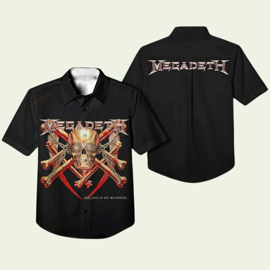 Megadeth band killing is my business and business is good hawaiian shirt Hawaii Shirt Shorts & Flip Flops