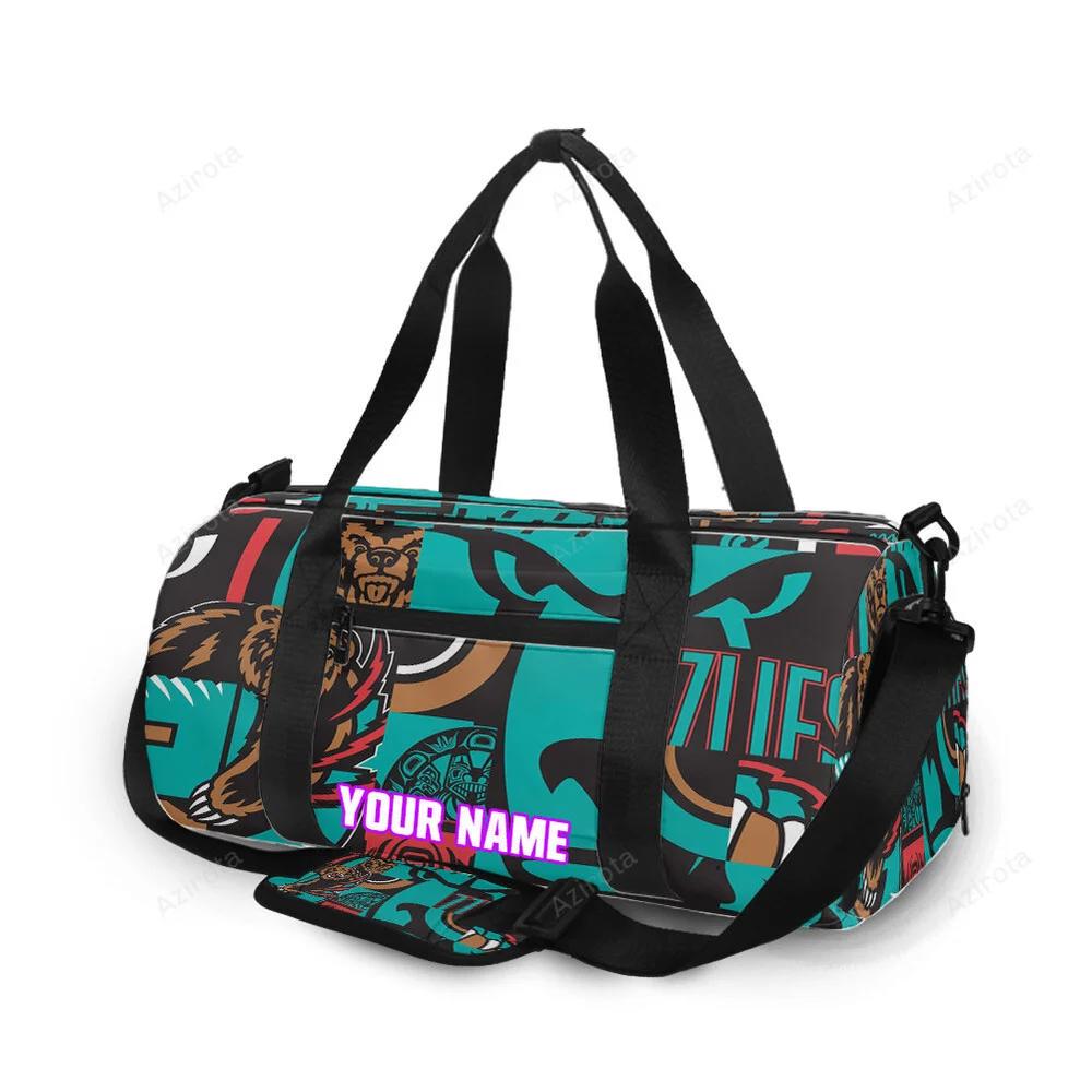 Memphis grizzlies emblem colleage personalized name travel bag gym bag 543 Travel Bag