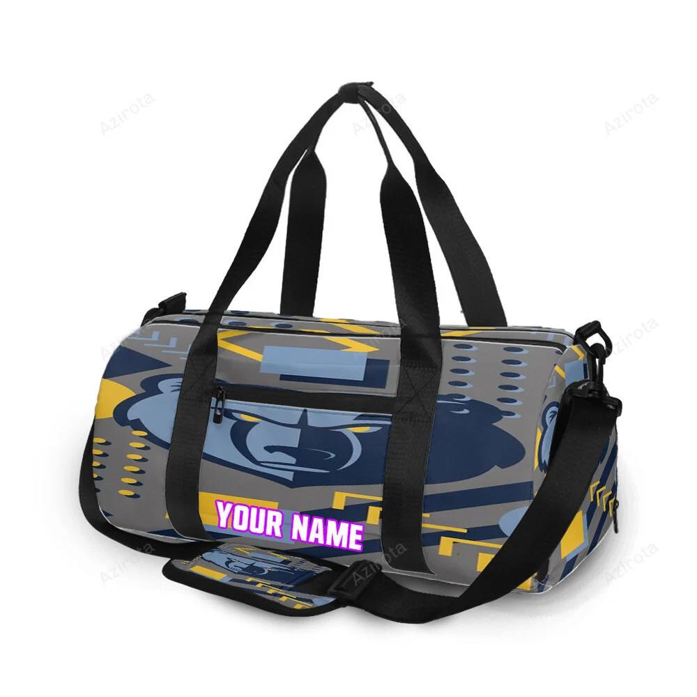 Memphis grizzlies emblem shape personalized name travel bag gym bag 1317 Travel Bag