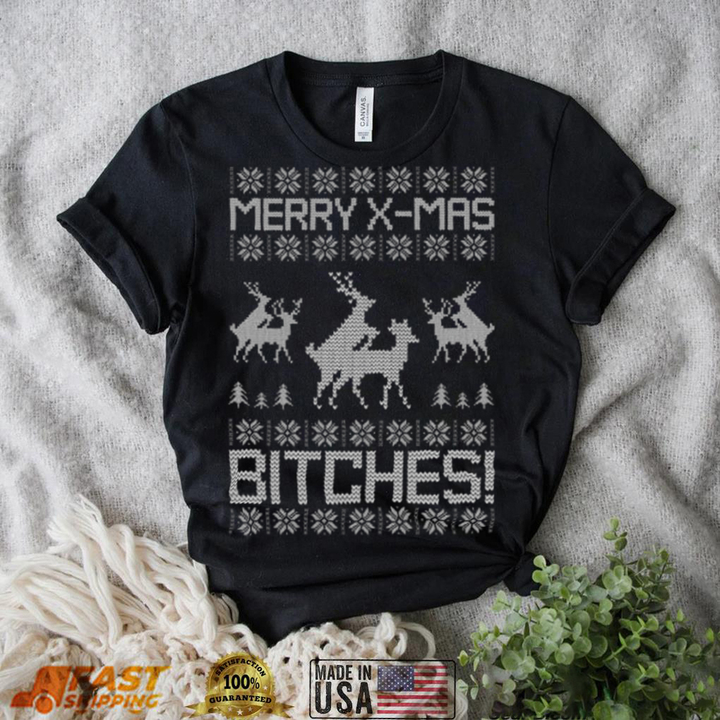 Merry x mas bitches ugly t shirt christmas gift Christmas Ugly Sweater
