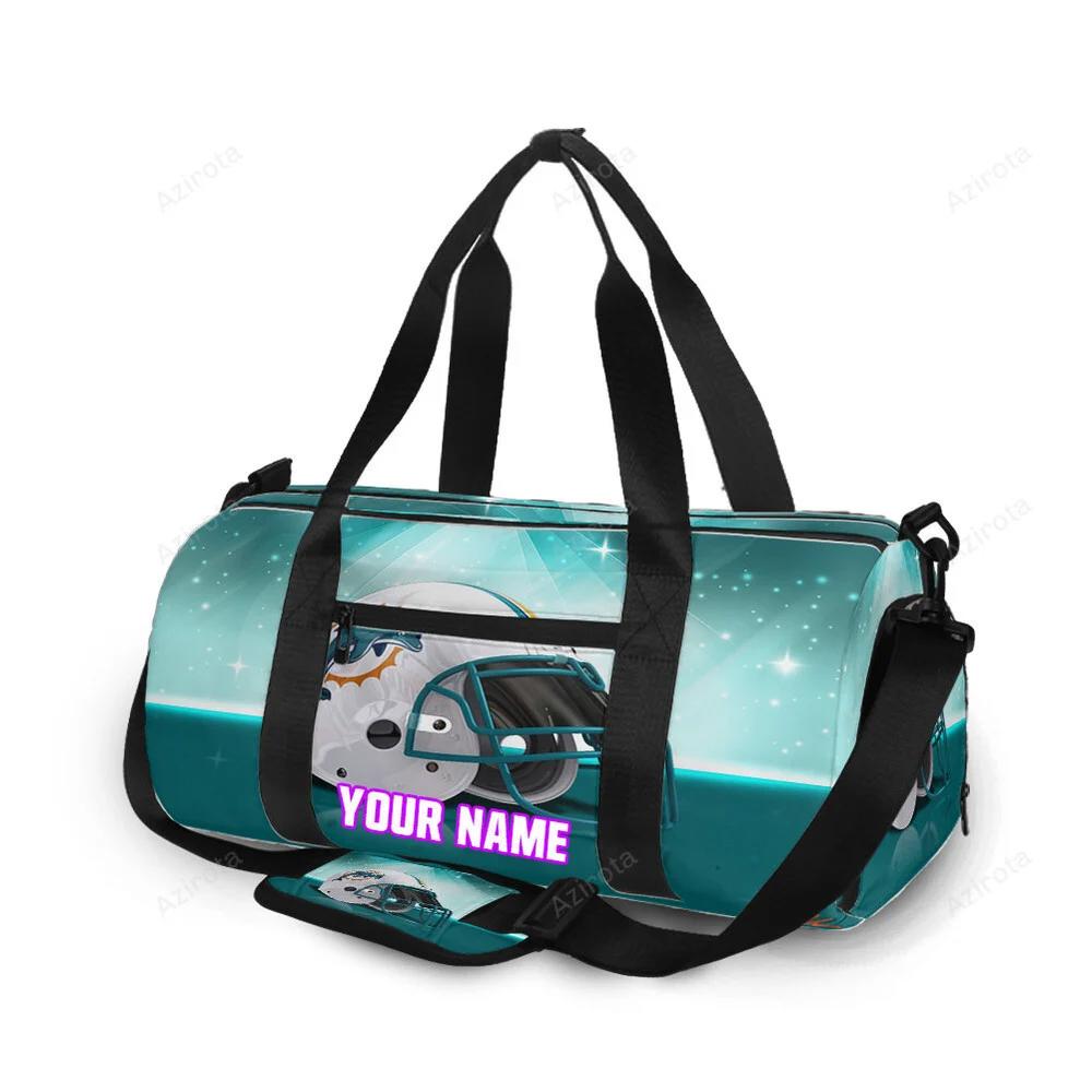 Miami dolphins helmet3 personalized name travel bag gym bag 1564 Travel Bag