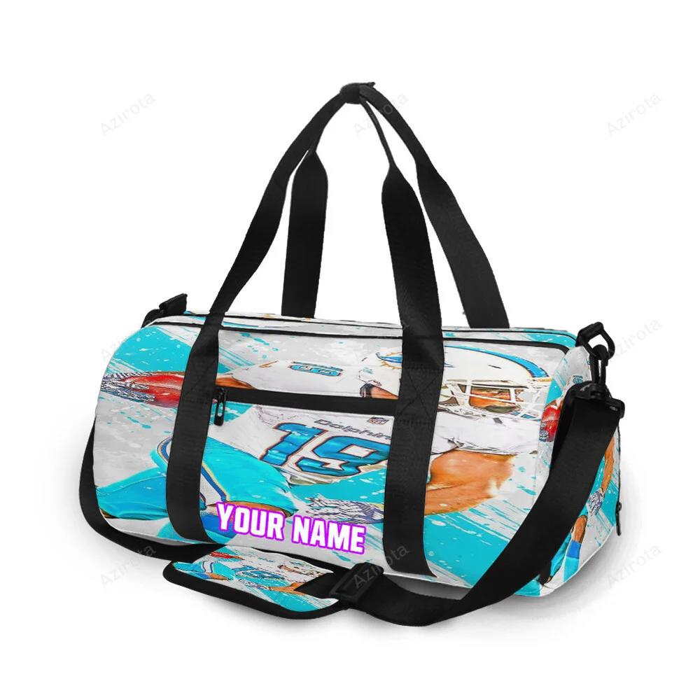 Miami dolphins jakeem grant1 personalized name travel bag gym bag 1855 Travel Bag
