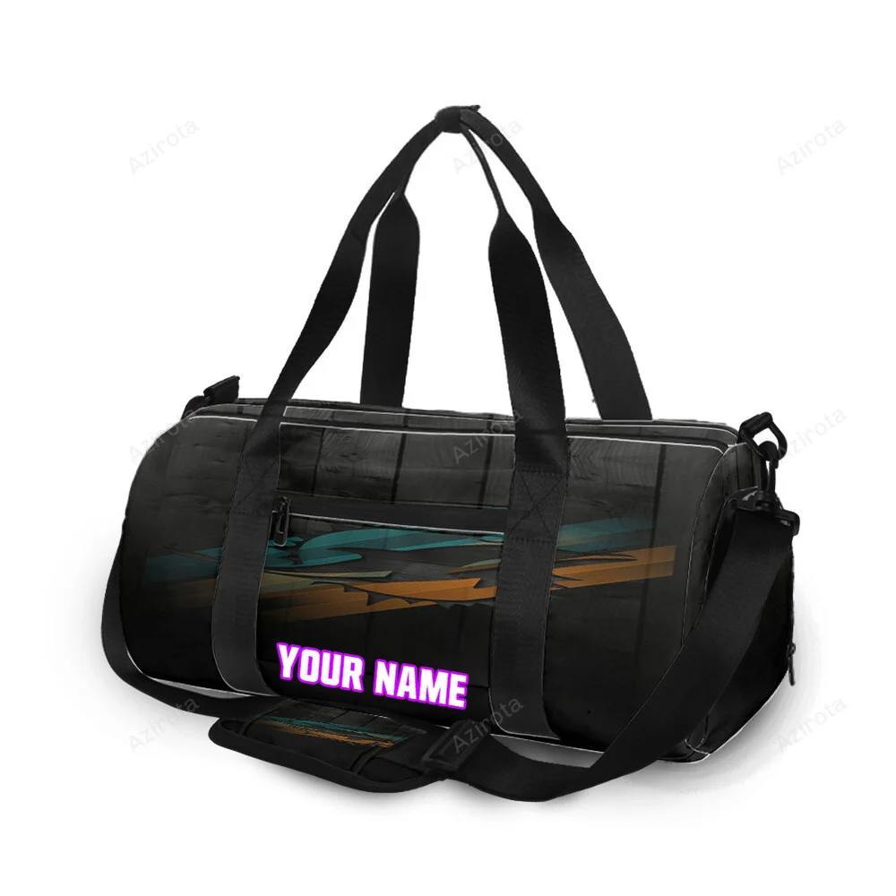 Miami dolphins logo art 7 personalized name travel bag gym bag 1346 Travel Bag