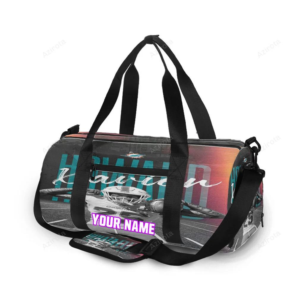 Miami dolphins xavien howard3 personalized name travel bag gym bag 1848 Travel Bag
