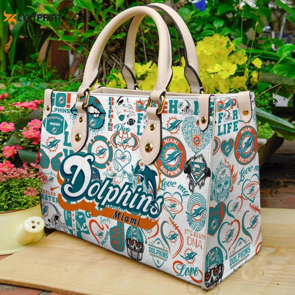 Miami dolphinsfor women giftand leather bag for women gift 2245 Women Leather Hand Bag