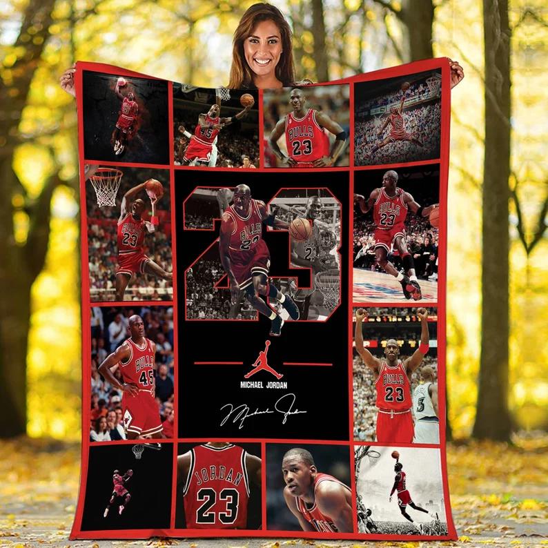 Michael jordan fleece blanket, michael jordan blanket, basketball fan gifts, birthday gifts, christmas gifts Quilt Blanket
