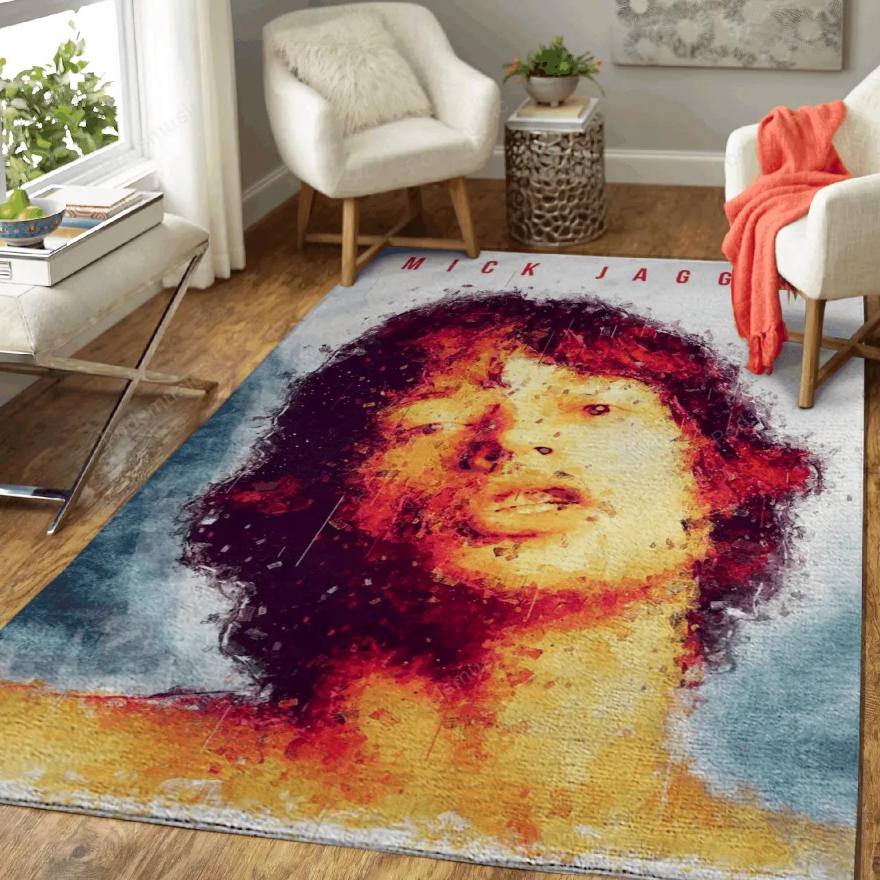 Mick jagger artwork music art for fans area rug living room carpet rug regtangle carpet floor decor home decor Rectangle Rug