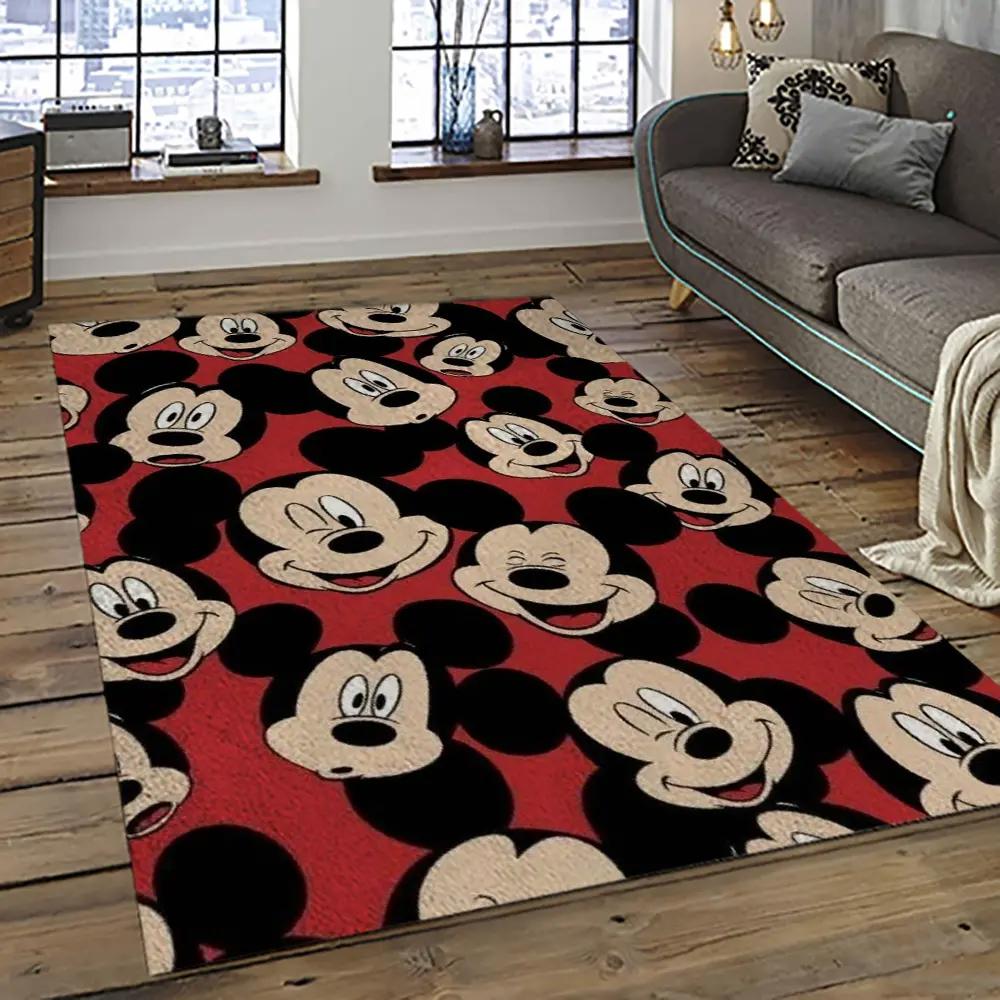 Mickey mouse characters cartoon movie carpet rectangle area rug for living room bedroom decor mme42 Rectangle Rug