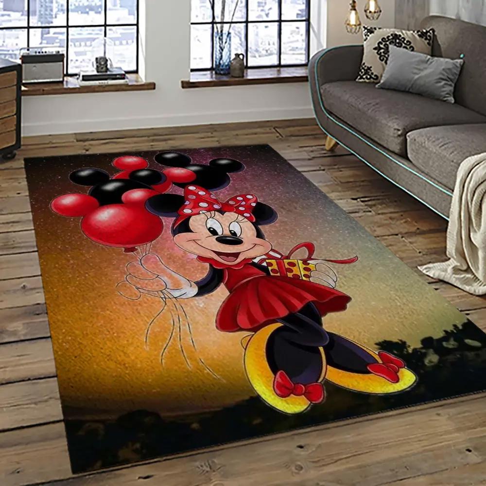Mickey mouse characters cartoon movie carpet rectangle area rug for living room bedroom decor mme8 Rectangle Rug
