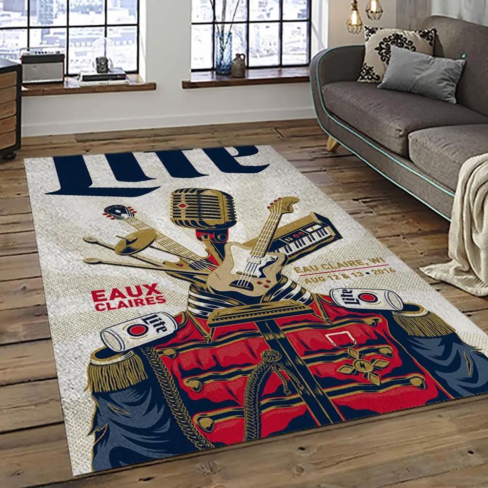 Miller lite american style beer retangle carpet area rug home decor gift best present for friends ml11 Rectangle Rug