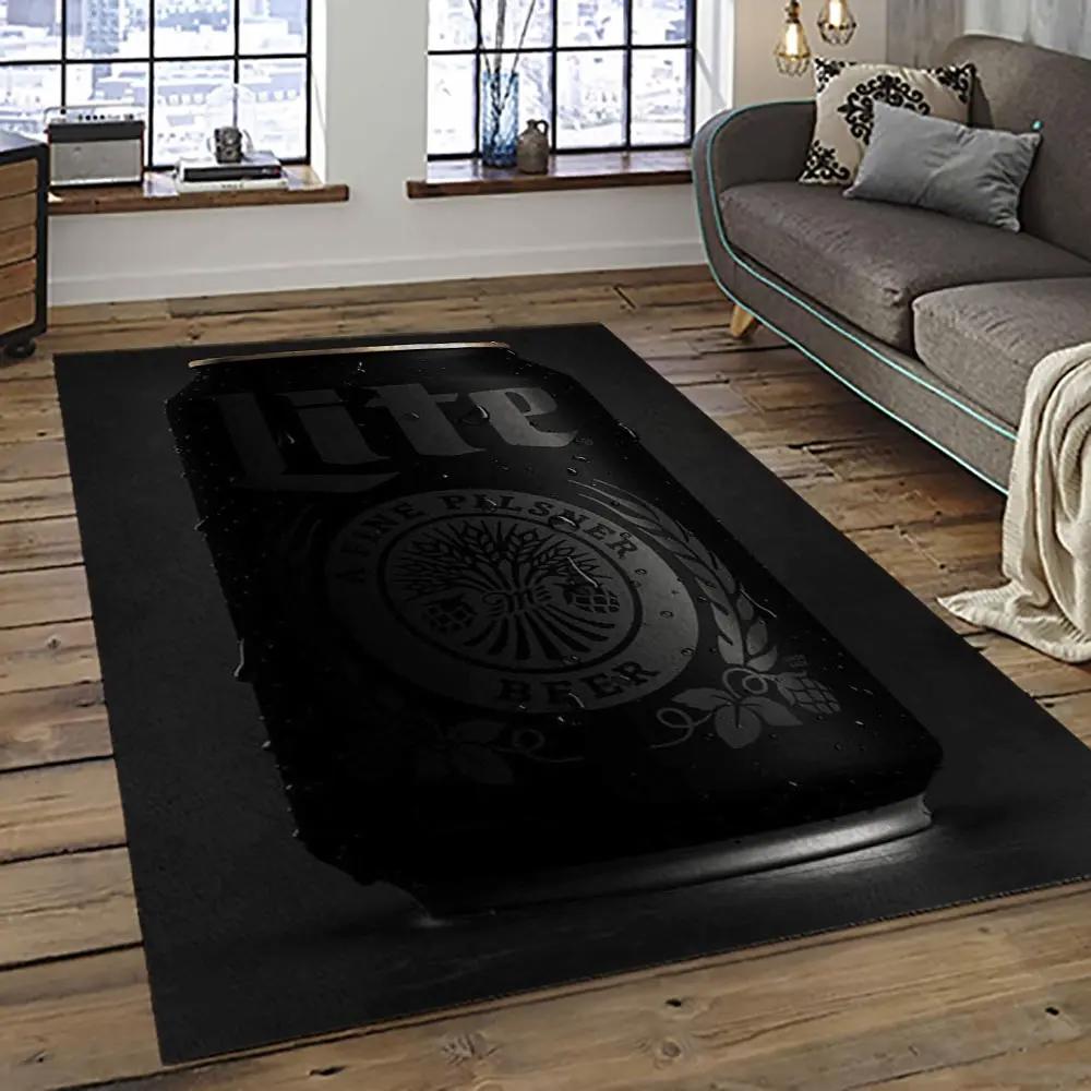 Miller lite american style beer retangle carpet area rug home decor gift best present for friends ml38 Rectangle Rug