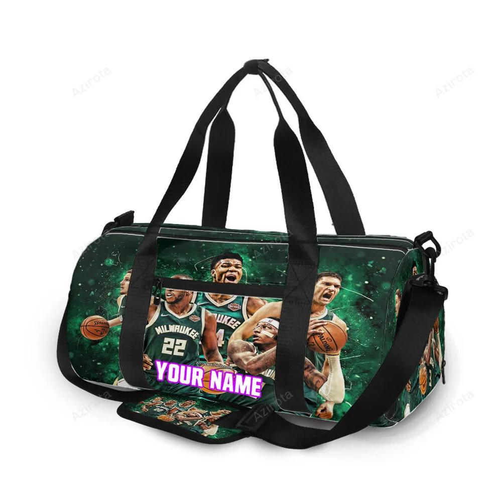 Milwaukee bucks players v15 personalized name travel bag gym bag 1774 Travel Bag