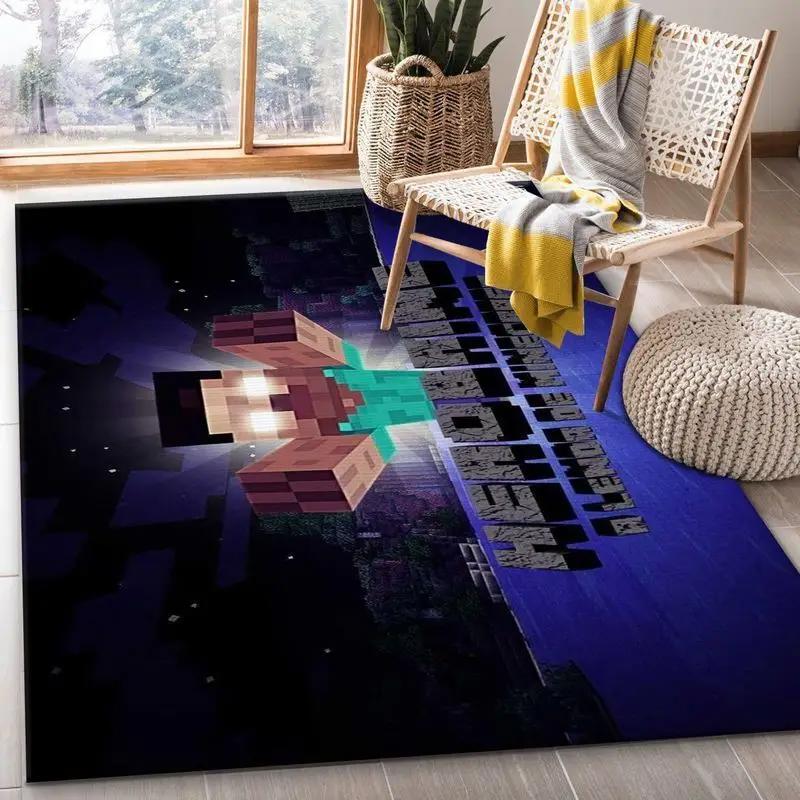 Minecraft 28 area rug living room and bed room rug rug regtangle carpet floor decor home decor Rectangle Rug