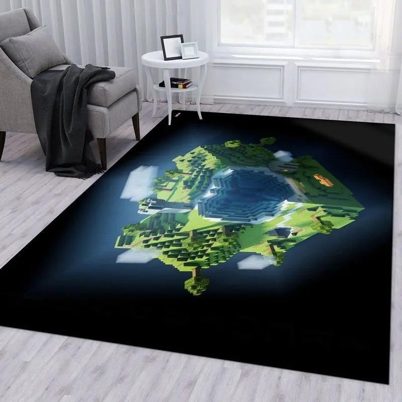 Minecraft 33 area rug living room and bed room rug rug regtangle carpet floor decor home decor Rectangle Rug