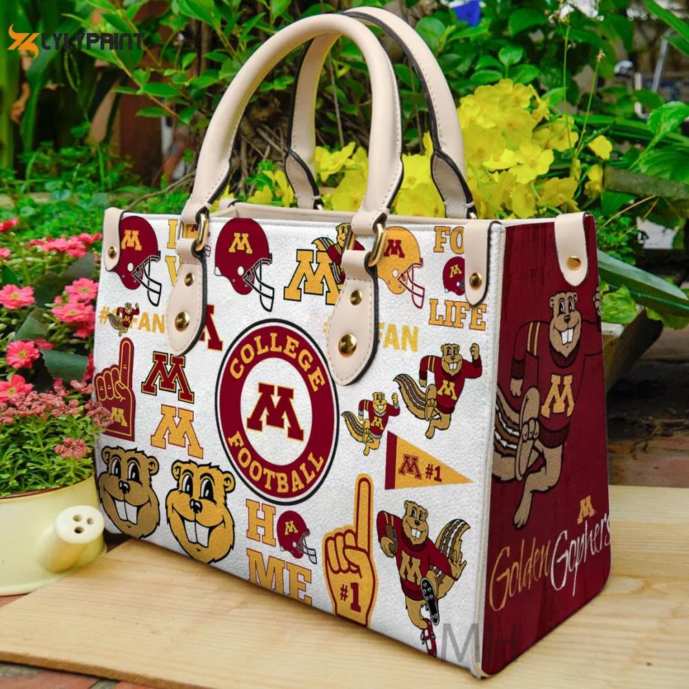 Minnesota golden gophers 1 leather handbag for women gift 4496 Women Leather Hand Bag