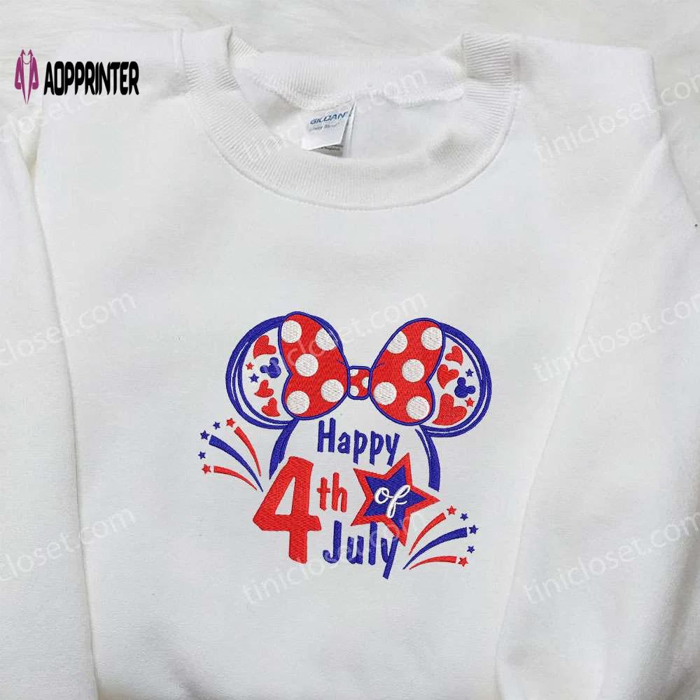 Minnie mouse 4th of july embroidered shirt – disney s best patriotic shirts Embroidered Shirt