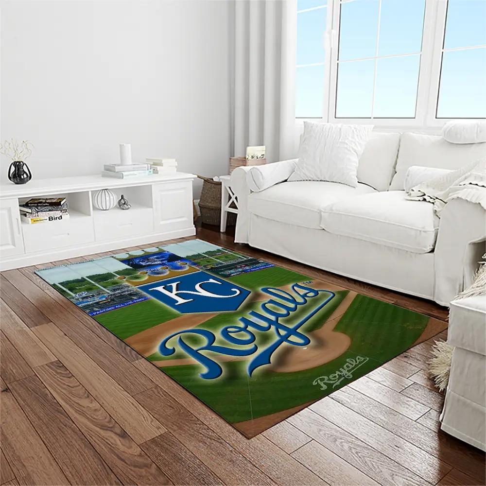 Mlb kansas city royals baseball team logo rectangle area rug kcr38 Rectangle Rug