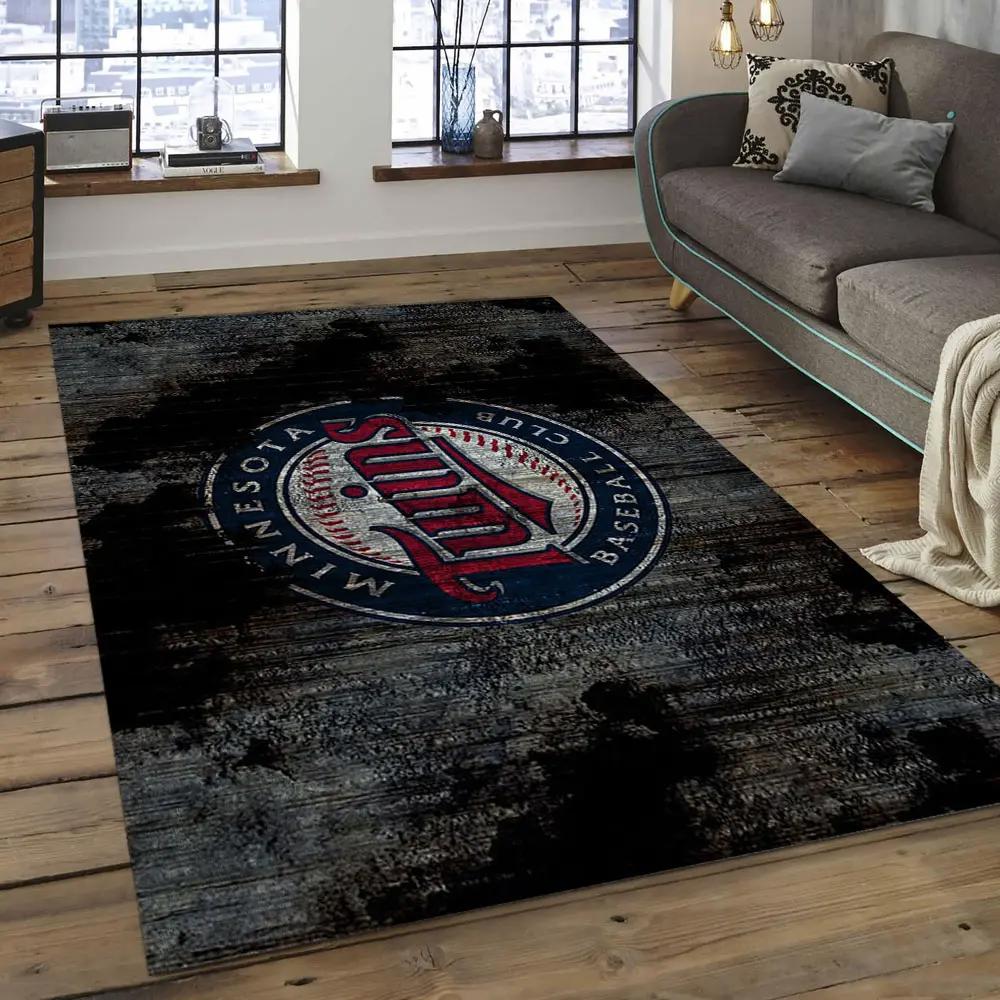 Mlb minnesota twins baseball team logo rectangle area mts18 Rectangle Rug