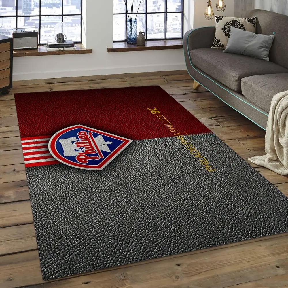 Mlb philadelphia phillies baseball team logo rectangle area pp06 Rectangle Rug