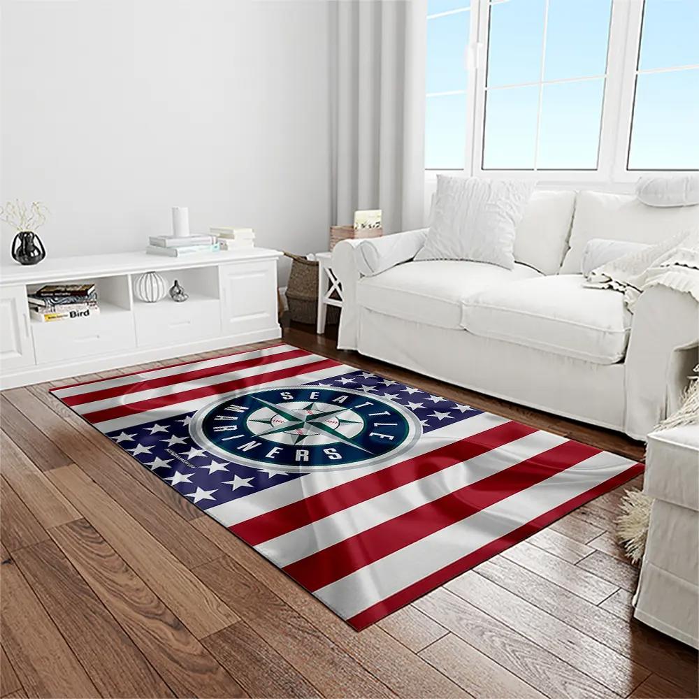 Mlb seattle mariners baseball team logo rectangle area rug sm20 Rectangle Rug