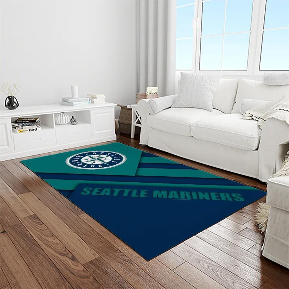 Mlb seattle mariners baseball team logo rectangle area rug sm30 Rectangle Rug