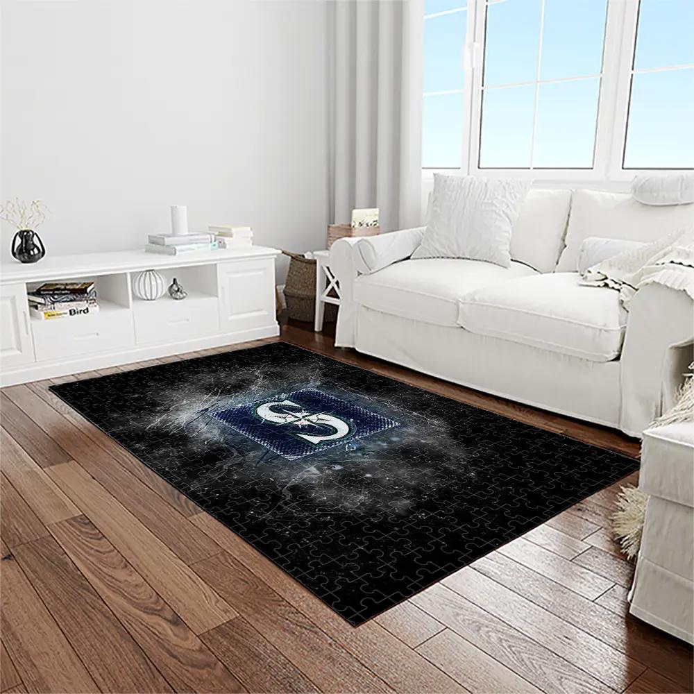 Mlb seattle mariners baseball team logo rectangle area rug sm52 Rectangle Rug